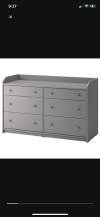MOVING SALE HAUGA IKEA 6 Drawer Dresser Grey 