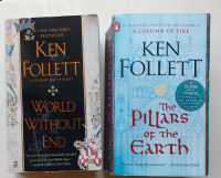 KEN FOLLETT - Pillars of the Earth & World without End -lot of 2