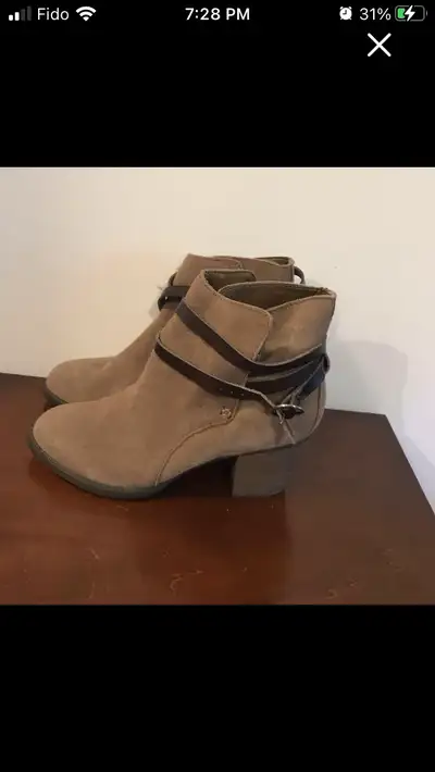New Tan suede booties, View more