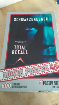 Vintage 1989 Total Recall Movie Poster Puzzle