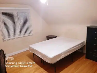 A 2nd Upper Floor Private Furnished Master bedroom with Large Window for rent near Kennedy rd and La...