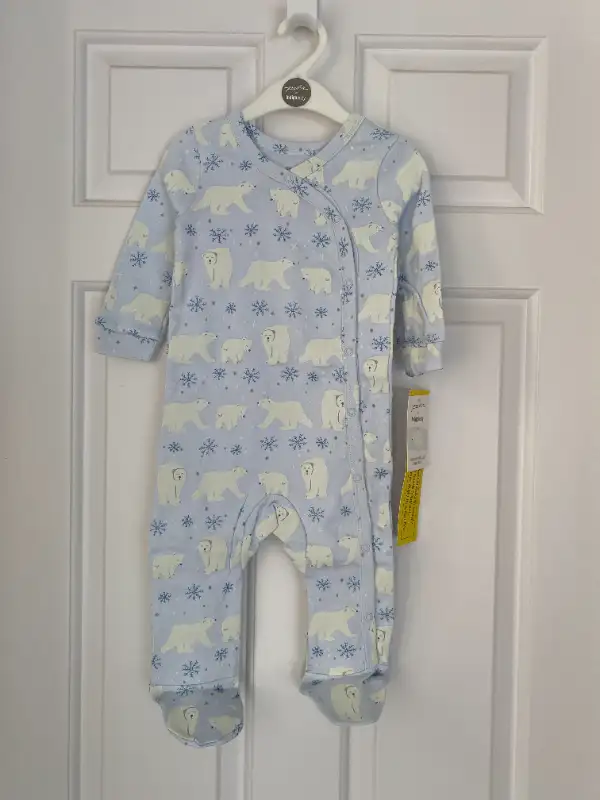 NEW - Soft Blue Fair Aisle Pajamas Sleeper, PEHR, 6-12 months in Other in Markham / York Region - Image 2