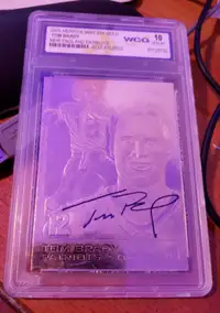Tom Brady autograph Patriot card Buccaneers card nfl football NB