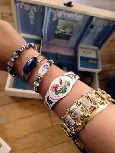 Beautiful antique bracelets that will style your outfit to fit your own personality perfectly! All f...