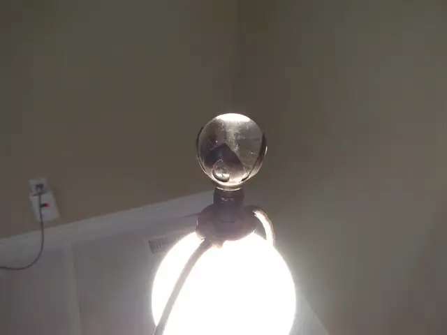 REDUCED Vintage Swing Arm Floor Lamp, Green and Brass in Indoor Lighting & Fans in Kawartha Lakes - Image 6