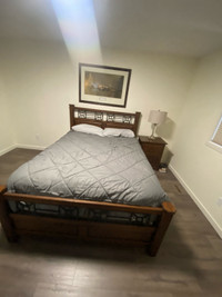 SOLID WOOD BED SET WITH MATTRESS