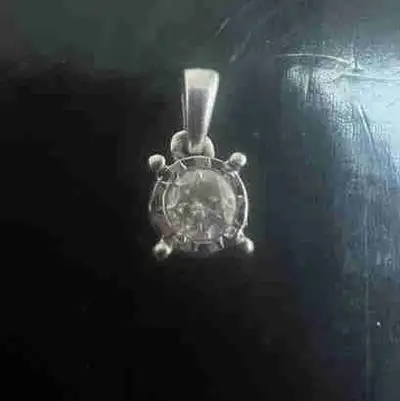 14 k diamond pendant, View more
