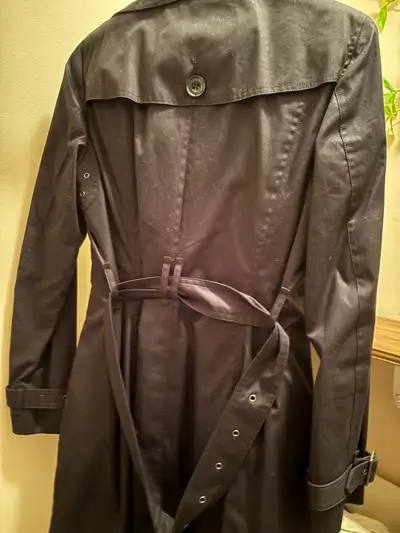 Burberry Brit Black Trench Coat size 4, View more