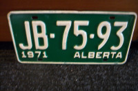 1971 Alberta car plate