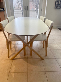 Table and 4 chairs 