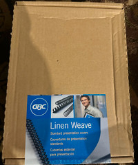 GBC Linen Weave Standard Presentation Covers - Letter Size - $30