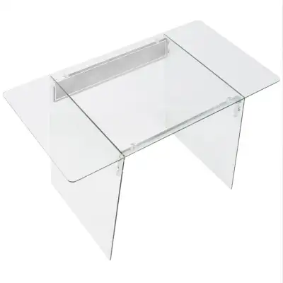 New Glacier Desk in Clear and Chrome, View more