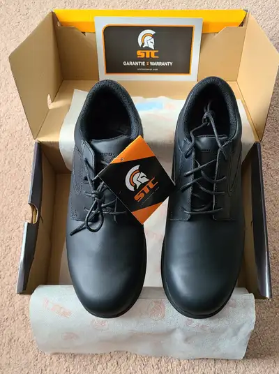 Black Leather Work Shoes - STC Brome II, View more