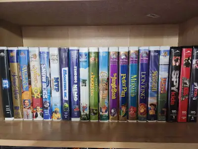 Selling a collection of VHS movies, including Disney classics and family favourites like The Lion Ki...