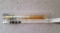 Ikea Lunnom LED Retro Brown Clear Light Bulb Tube-Shaped 400lm