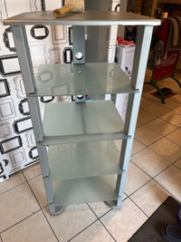 Metal and Glass stereo stand or shelving unit