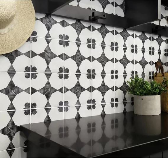 New ceramic tile - 50% off retail - black print on white in Floors & Walls in City of Halifax - Image 3