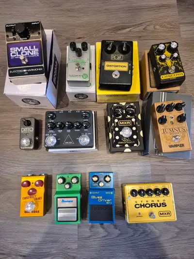 Guitar pedals- Boss, Wampler, MXR, EHX, assorted, View more