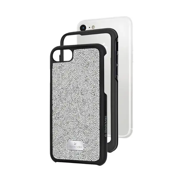 Swarovski Silver Glam Rock iPhone Case – Fits 6/6s/7/8/SE(2020) in Cell Phone Accessories in Oakville / Halton Region - Image 3