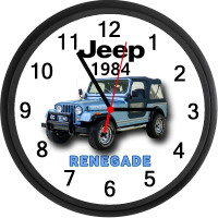 1984 Jeep CJ7 Renegade (Ice Blue) Custom Wall Clock - Brand New