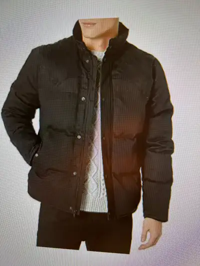 John Varvatos Black Denim Puffer Jacket, View more
