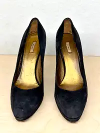 Miu Miu Platform Block High Heel Pumps Size 38