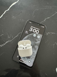 Black iPhone 11 ProMax 256Gb storage with AirPods 