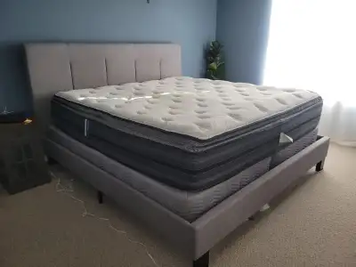 King Bed, Boxspring, Bed Frame & Heated Cover, View more