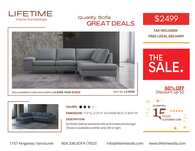 Comfy Fabric Sectional ( Including Tax & Free Local Delivery), View more