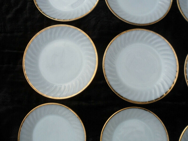 Lot of 12 Vintage Fire King Large & Medium Bowls White Gold Trim in Kitchen & Dining Wares in St. Catharines - Image 3