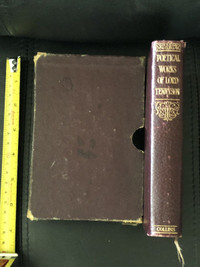 Poetical works of Lord Tennyson vintage leather bound book