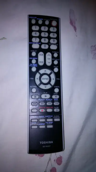 Toshiba DVD/VCR combo player remote control, View more