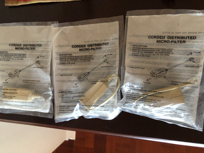 Three (3) Corded Distributed Single Jack Micro Filter, View more