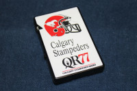Small QR77 Calgary Stampeders Collector Radio Vintage