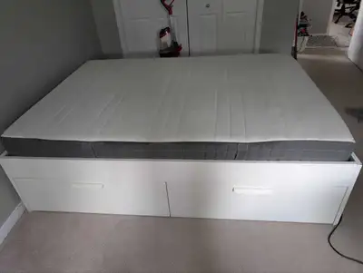 Double bed with mattress, View more