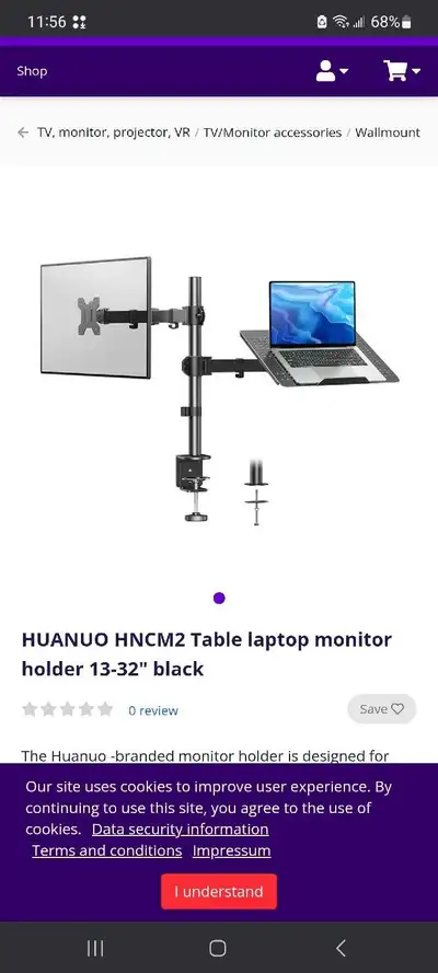 HUANUO Monitor Laptop Mount brand new , View more
