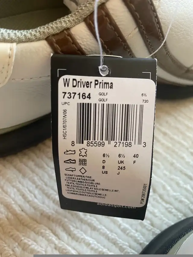 *Brand New* Adidas Women Driver Prima Golf Shoes (US# 8) in Golf in Mississauga / Peel Region - Image 11