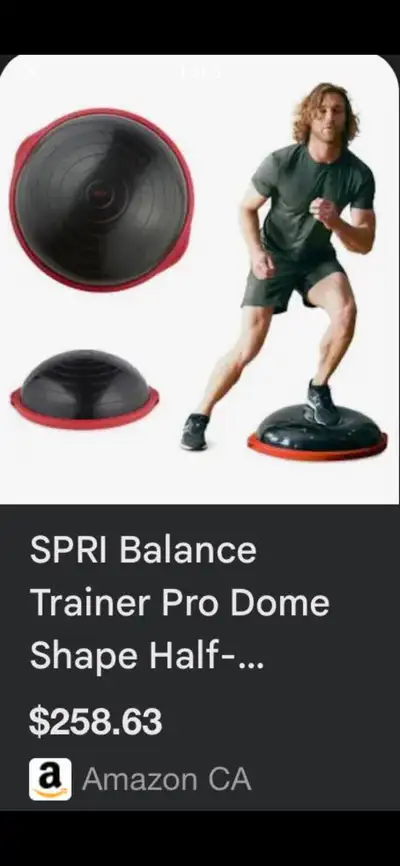 SPRI Balance Trainer Pro – 65cm Half-Dome Balance Ball, View more