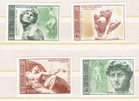 USSR (ex-RUSSIE COMMUNISTE). Set de 6 timbres "MICHEL-ANGE",1975
