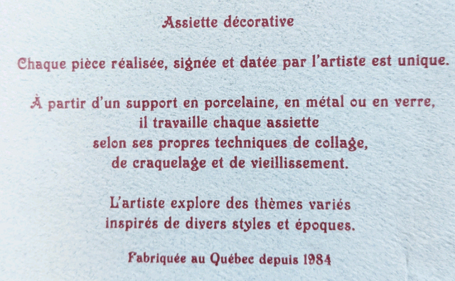 ASSIETTE DÉCORATIVE FURLOTTE (pomme et fleurs) in Home Décor & Accents in Thetford Mines - Image 6