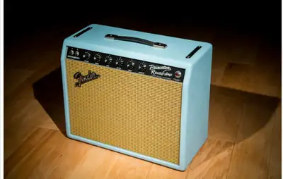 65 Princeton Reverb Sonic Blue/Wheat w/12'' Alnico Gold Speaker, View more