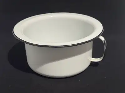 Vintage White Enamel Chamber Pot. $20. , View more