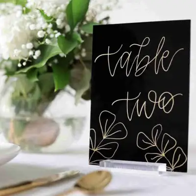 20 Black Acrylic Plaques , View more
