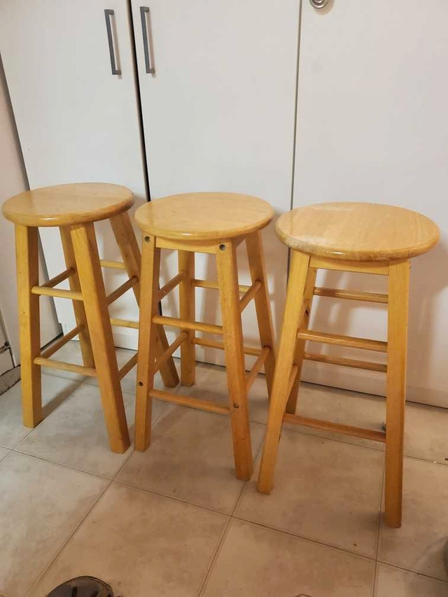 3 SOLID 24" BAR STOOLS  in Other in Winnipeg