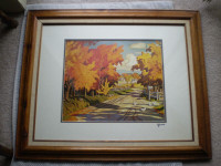 Full Signature  A.J.Casson "Country Road" Print