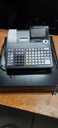 casio pcr t2400 twin thermal receipt used cash register, ez2pgm