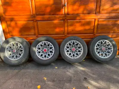 4 original GM snowflake wheels from the 70's - tires are no good $500 Located in Salmon Arm