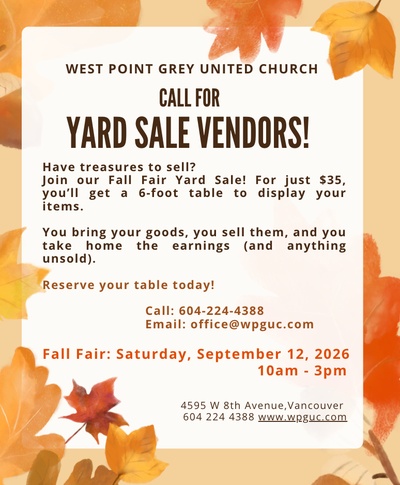 Call for Fall Fair Vendors, View more