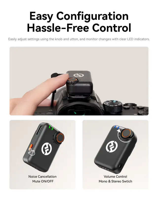 Hollyland Lark M2S Mini Combo Wireless Microphone in Pro Audio & Recording Equipment in Markham / York Region - Image 7