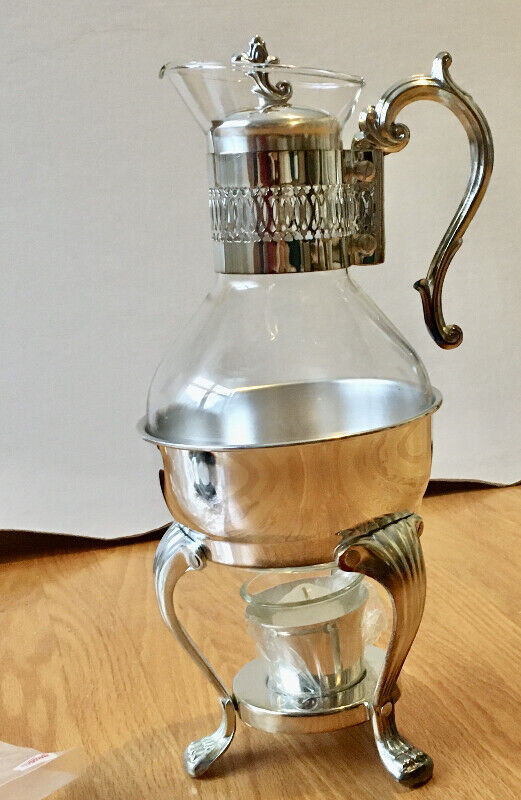 VINTAGE Genuine “F. B. Rogers” Silver Plated Glass Coffee Carafe in Arts & Collectibles in Kitchener / Waterloo